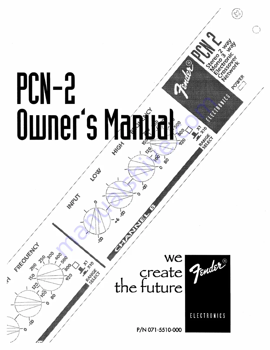 Fender PCN-2 Owner'S Manual Download Page 1