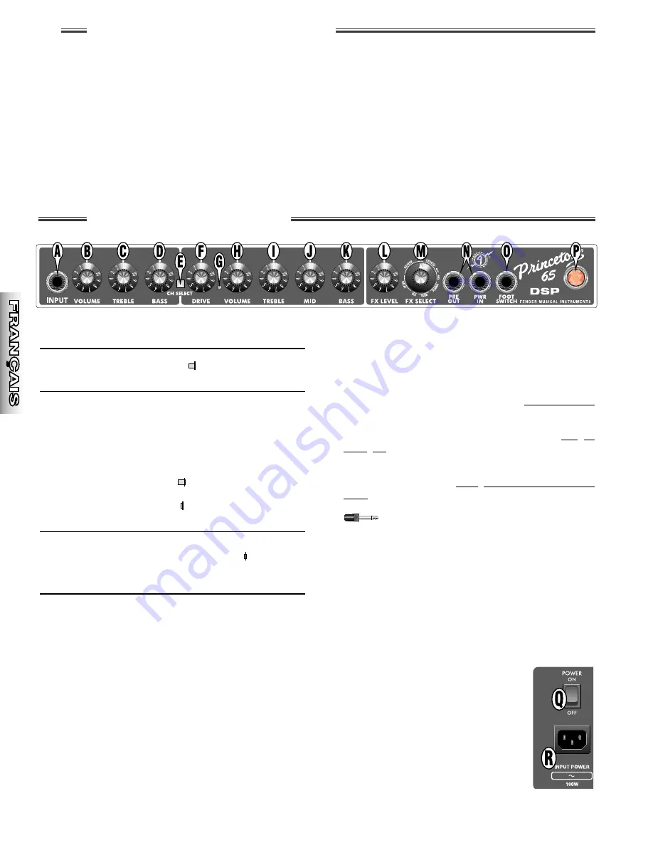 Fender Princeton 65 DSP Instruction Manual Download Page 10