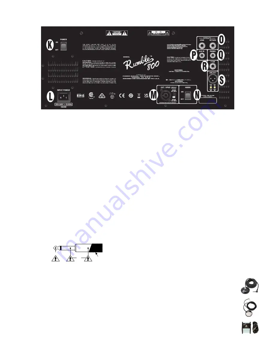 Fender RUMBLE 800 COMBO Owner'S Manual Download Page 10