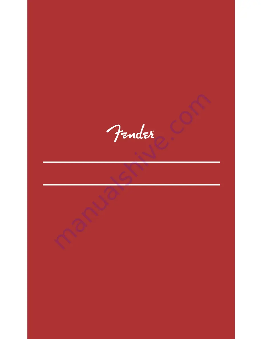 Fender SANTA ANA OVERDRIVE Quikstart Manual Download Page 1