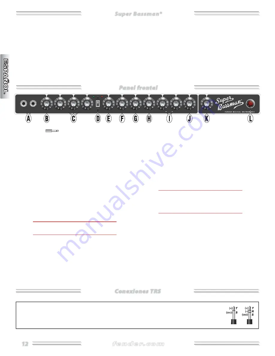 Fender Super Bassman Скачать руководство пользователя страница 12