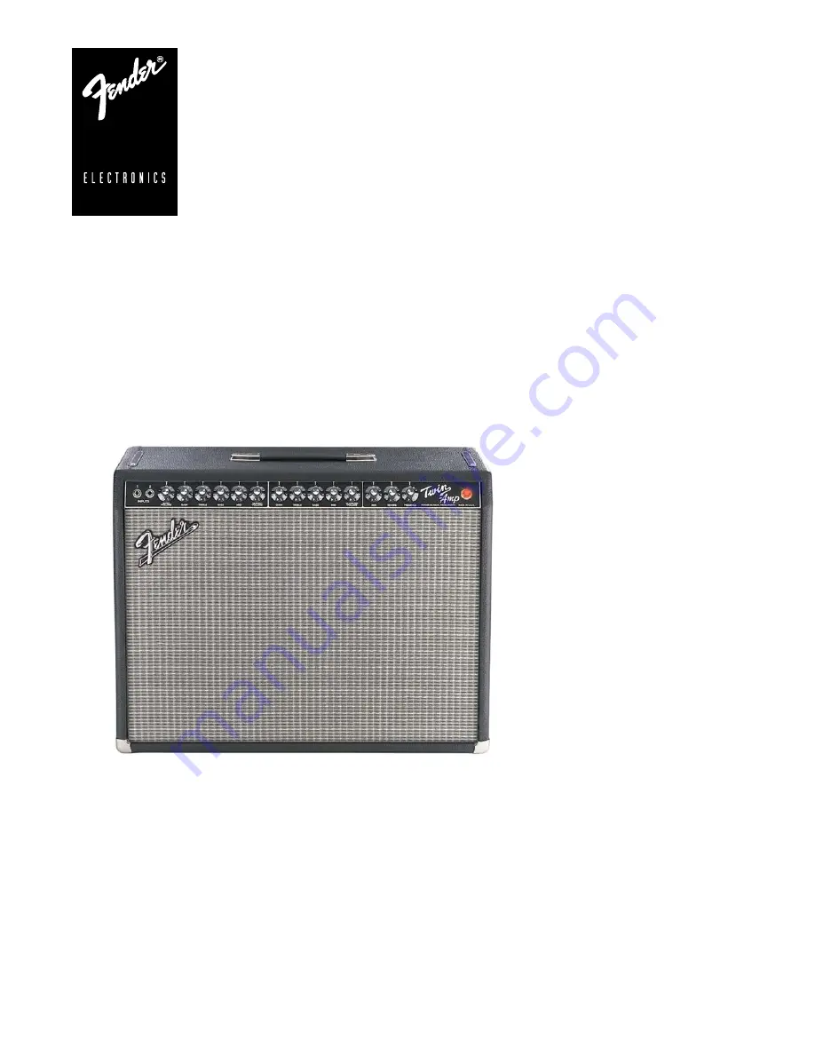 Fender Twin Amp 1994 Service Manual Download Page 10