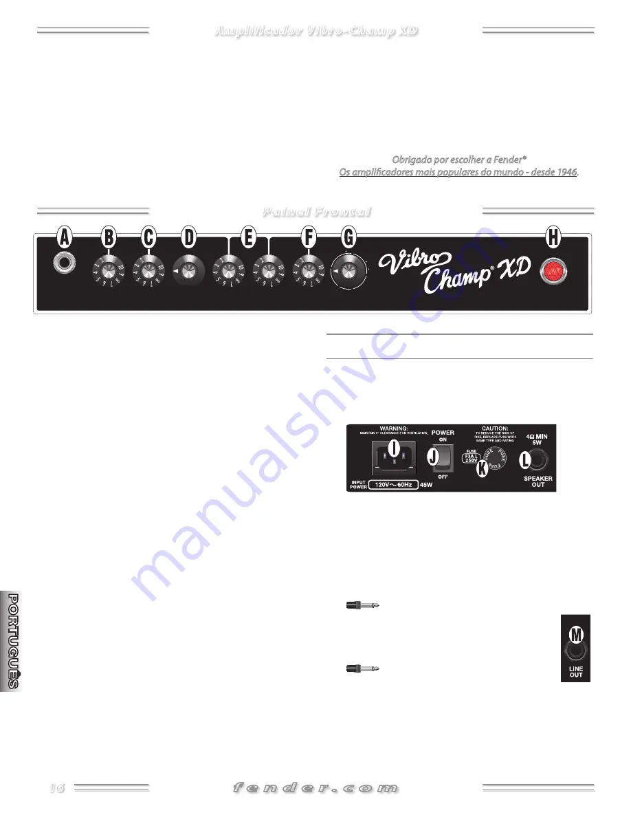 Fender Vibro Champ XD Owner'S Manual Download Page 16