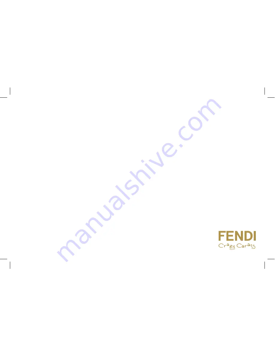 Fendi Crazy Carats Warranty And Instructions Download Page 1