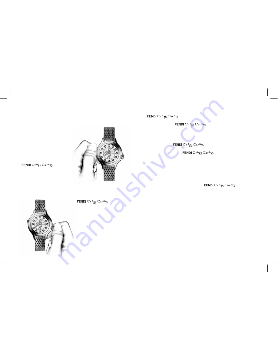 Fendi Crazy Carats Warranty And Instructions Download Page 10