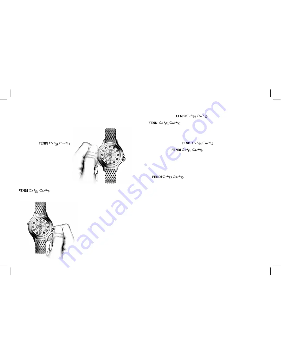 Fendi Crazy Carats Warranty And Instructions Download Page 18