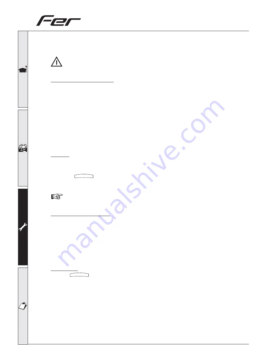 Fer FERtech 18 OV Instructions For Use, Installation And Maintenance Download Page 26