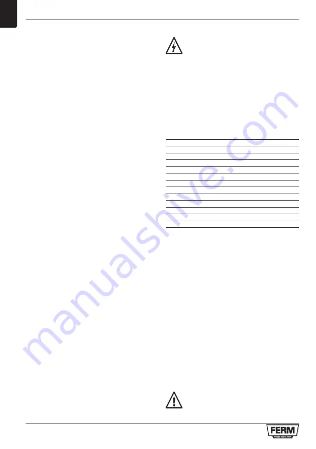 Ferm AGM1086 Original Instructions Manual Download Page 44