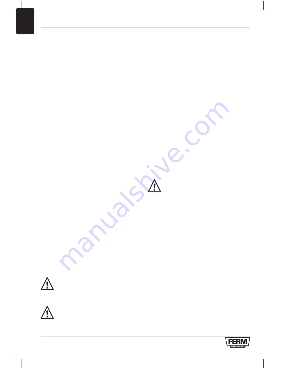 Ferm CSM1043 Original Instructions Manual Download Page 40