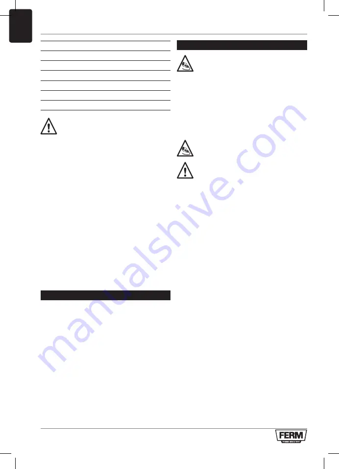 Ferm PDM1051 Original Instructions Manual Download Page 52