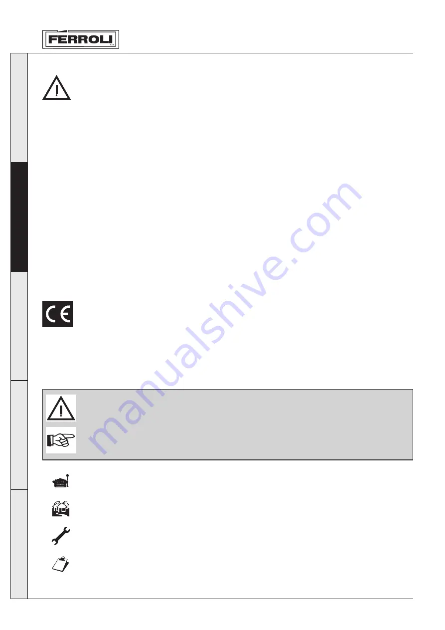 ferolli SUN G50 Operating, Installation And Maintenance Instructions Download Page 2