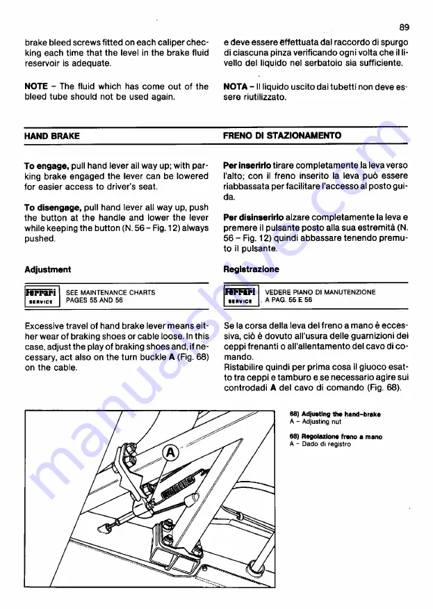 Ferrari 1985 testarossa Owner'S Manual Download Page 1011