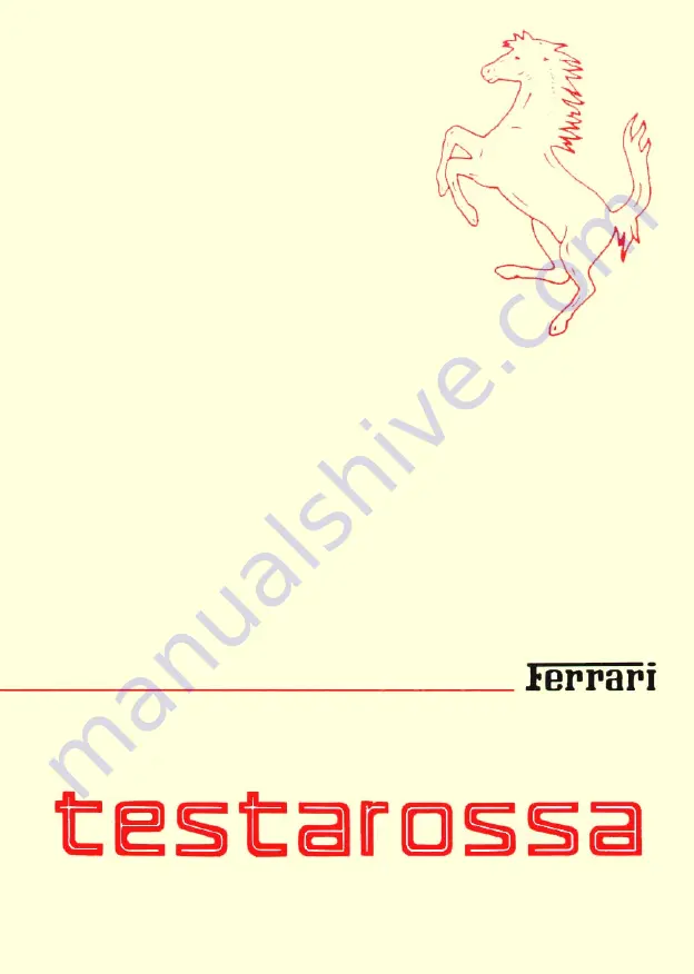 Ferrari 1985 testarossa Owner'S Manual Download Page 102