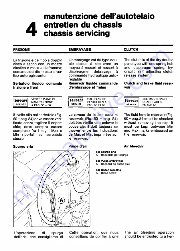 Ferrari 1985 testarossa Owner'S Manual Download Page 174