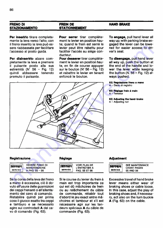 Ferrari 1985 testarossa Owner'S Manual Download Page 401