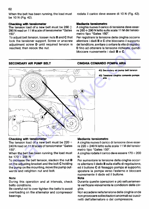 Ferrari 1985 testarossa Owner'S Manual Download Page 576