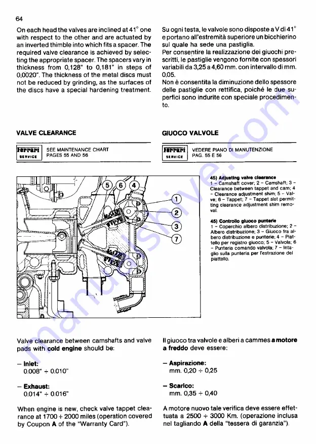 Ferrari 1985 testarossa Owner'S Manual Download Page 578