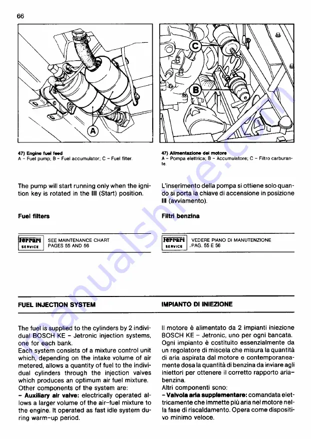 Ferrari 1985 testarossa Owner'S Manual Download Page 580