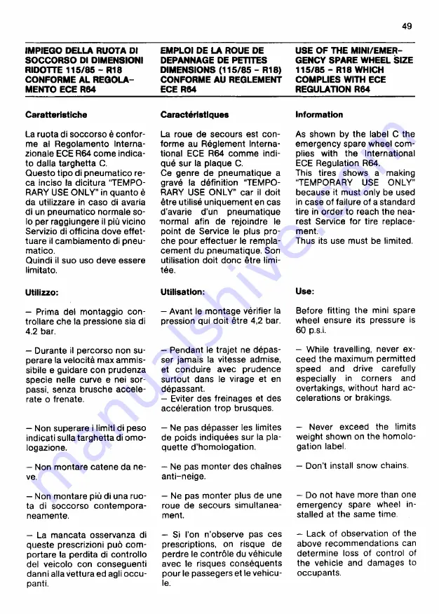 Ferrari 1985 testarossa Owner'S Manual Download Page 664