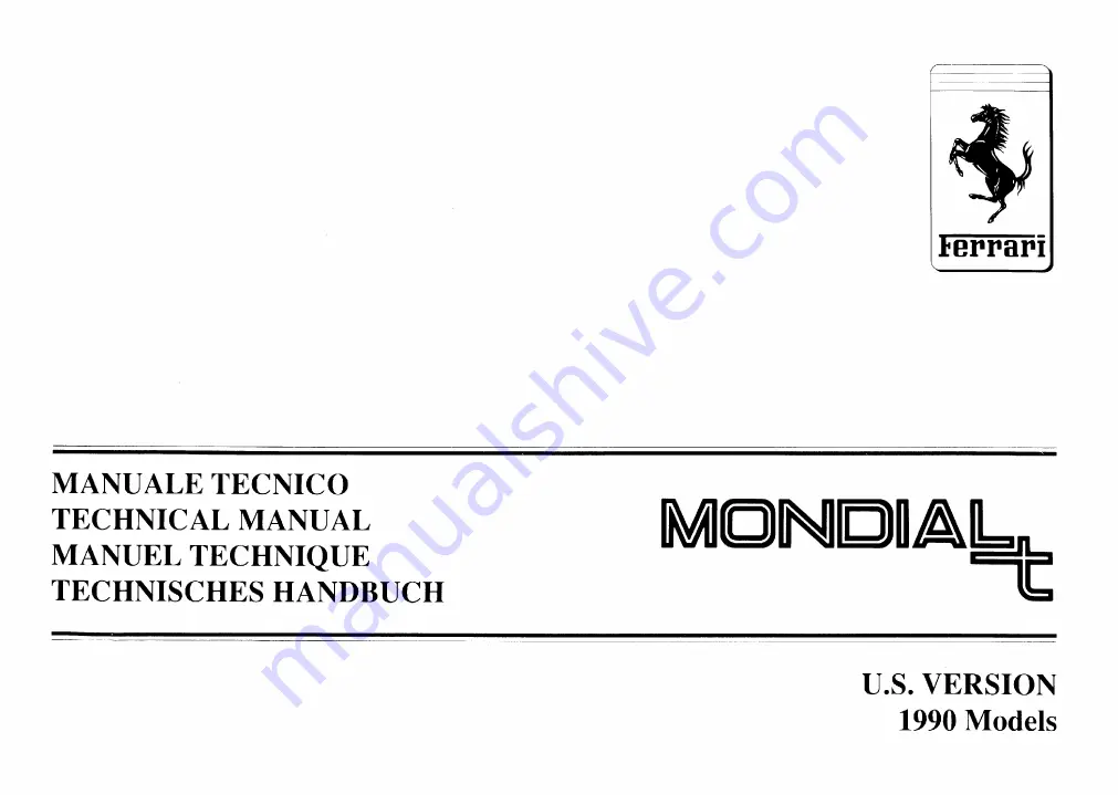 Ferrari 1990 Mondial T U.S. Скачать руководство пользователя страница 3