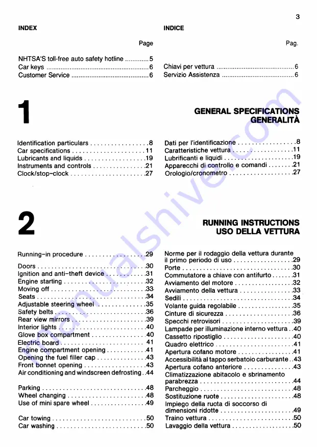 Ferrari 1991 Testarossa Owner'S Manual Download Page 4