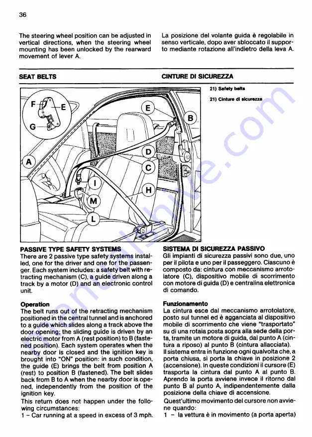 Ferrari 1991 Testarossa Owner'S Manual Download Page 36