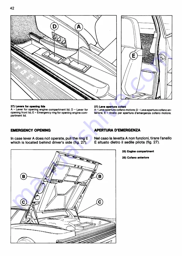 Ferrari 1991 Testarossa Owner'S Manual Download Page 42