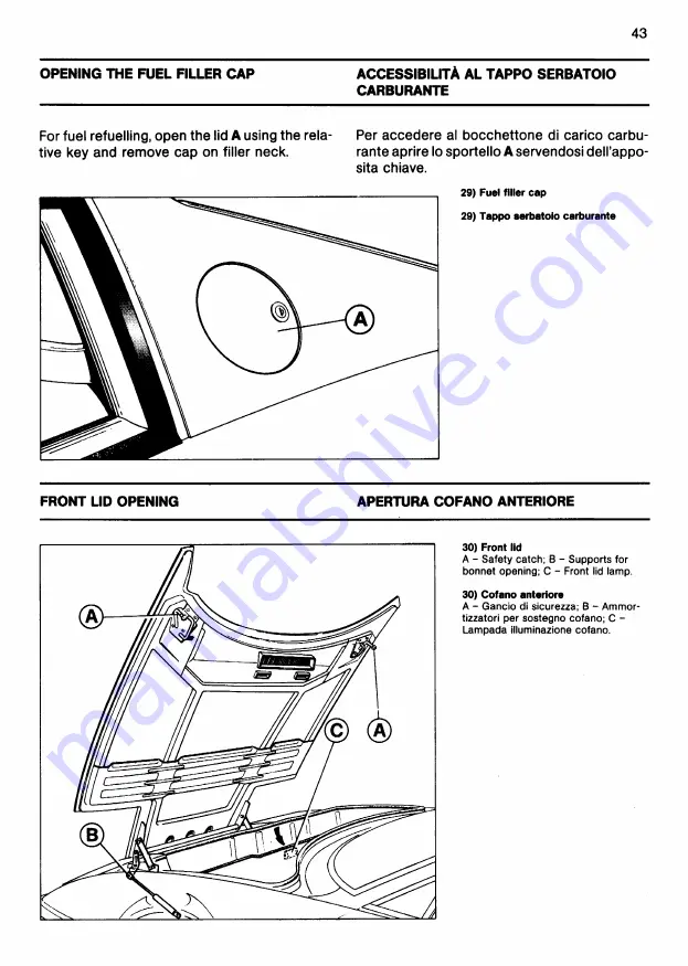 Ferrari 1991 Testarossa Owner'S Manual Download Page 43