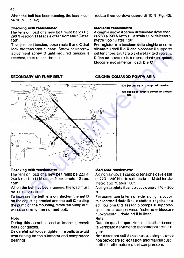 Ferrari 1991 Testarossa Owner'S Manual Download Page 61