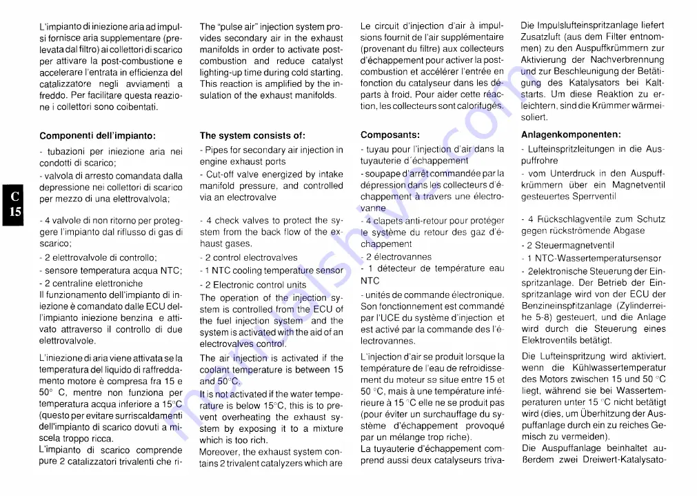 Ferrari 1992 Mondial T U.S. Owner'S Manual Download Page 48