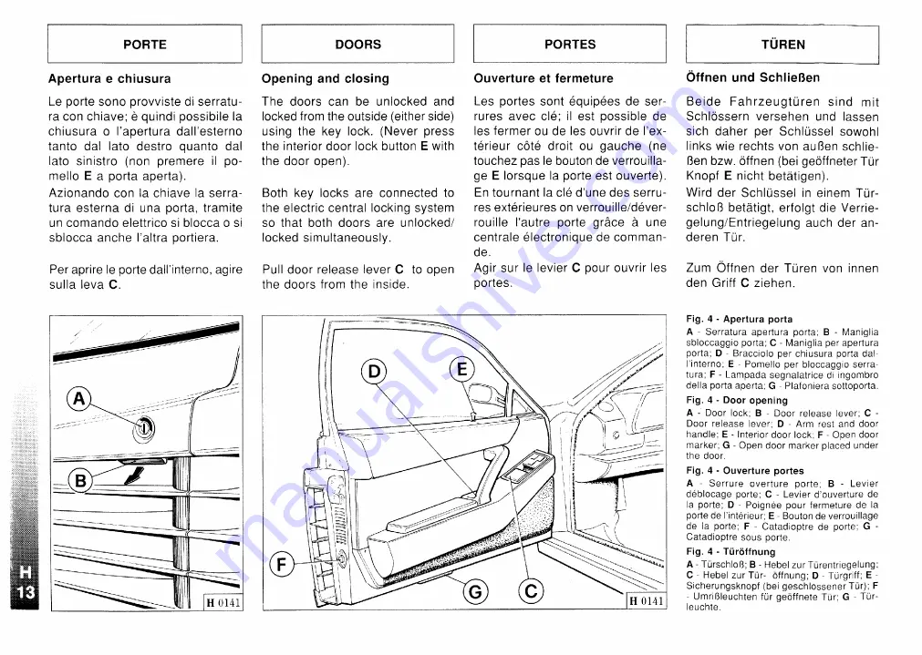 Ferrari 1995 F512M U.S. Owner'S Manual Download Page 114