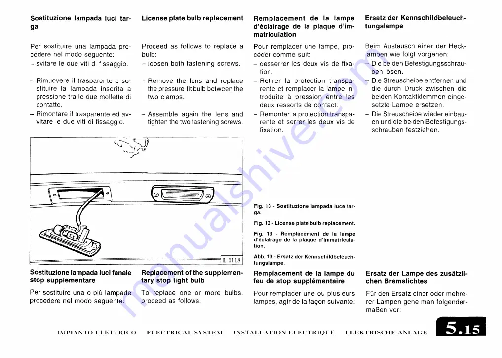 Ferrari 1997 550 maranello Owner'S Manual Download Page 181