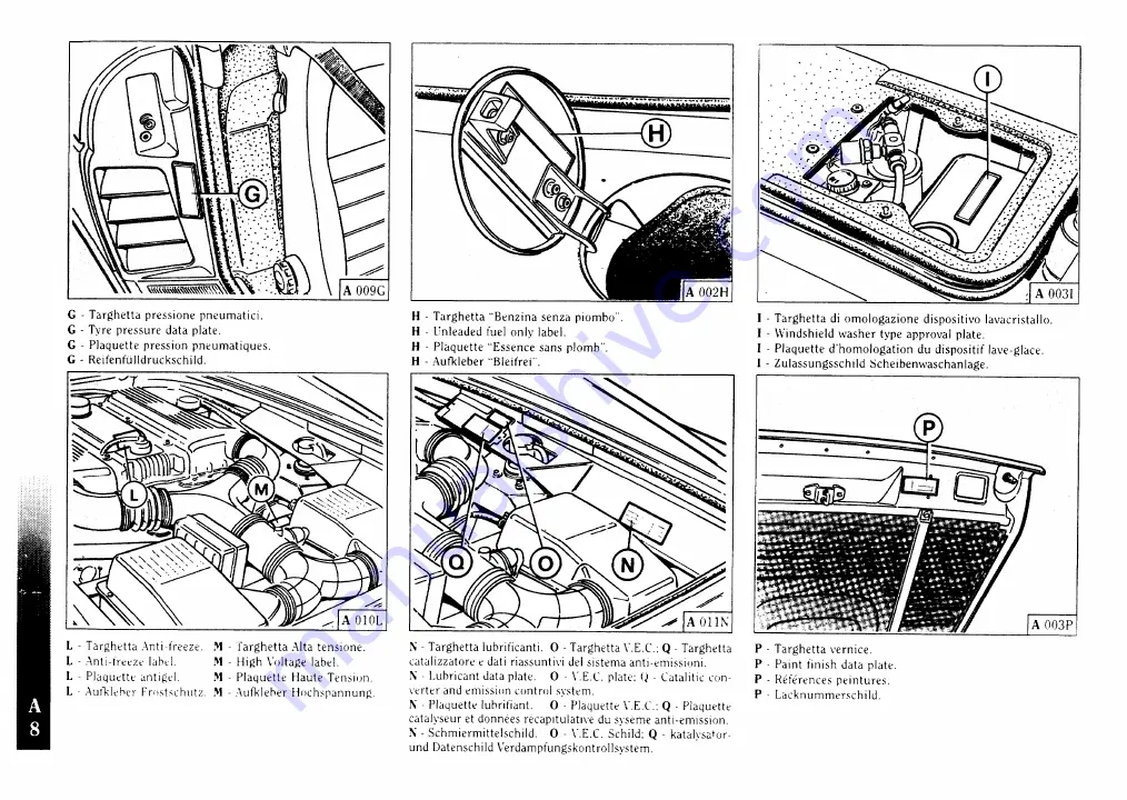 Ferrari 1997 F355 berlinetta Owner'S Manual Download Page 13