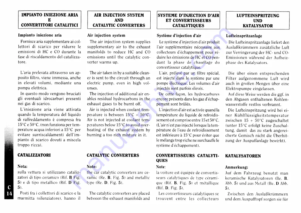 Ferrari 1997 F355 berlinetta Owner'S Manual Download Page 58