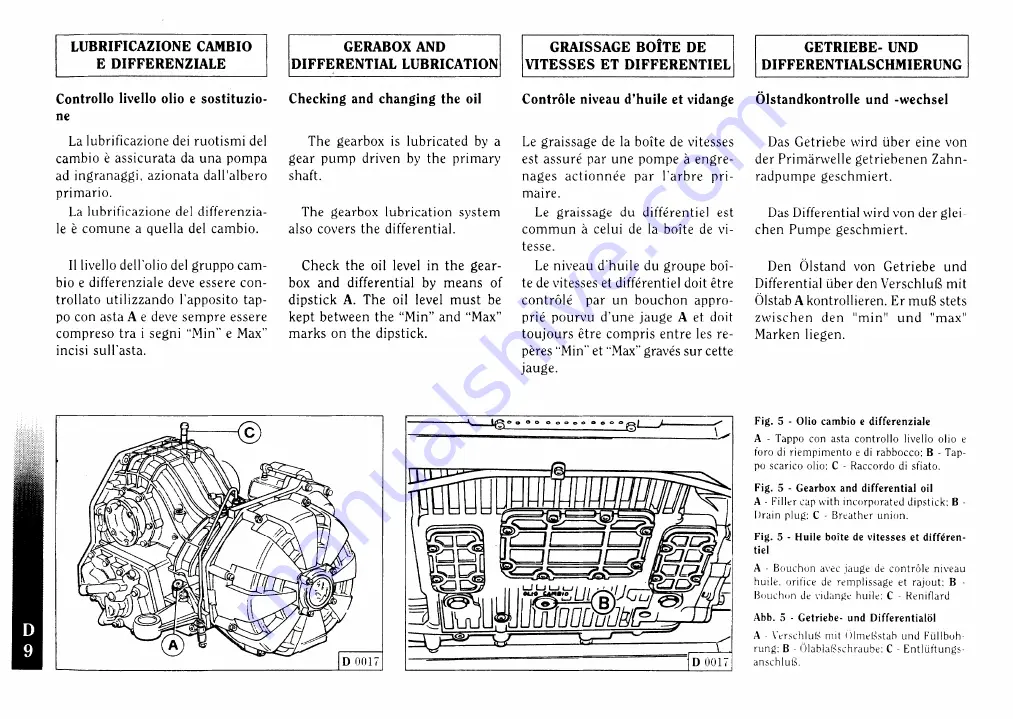 Ferrari 1997 F355 berlinetta Owner'S Manual Download Page 73