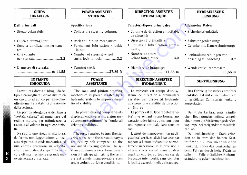 Ferrari 1997 F355 berlinetta Owner'S Manual Download Page 78