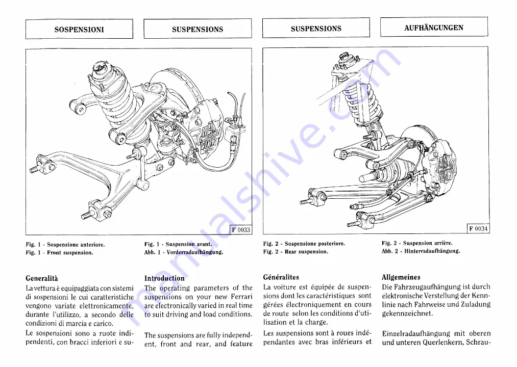 Ferrari 1999 355 F1 Owner'S Manual Download Page 74