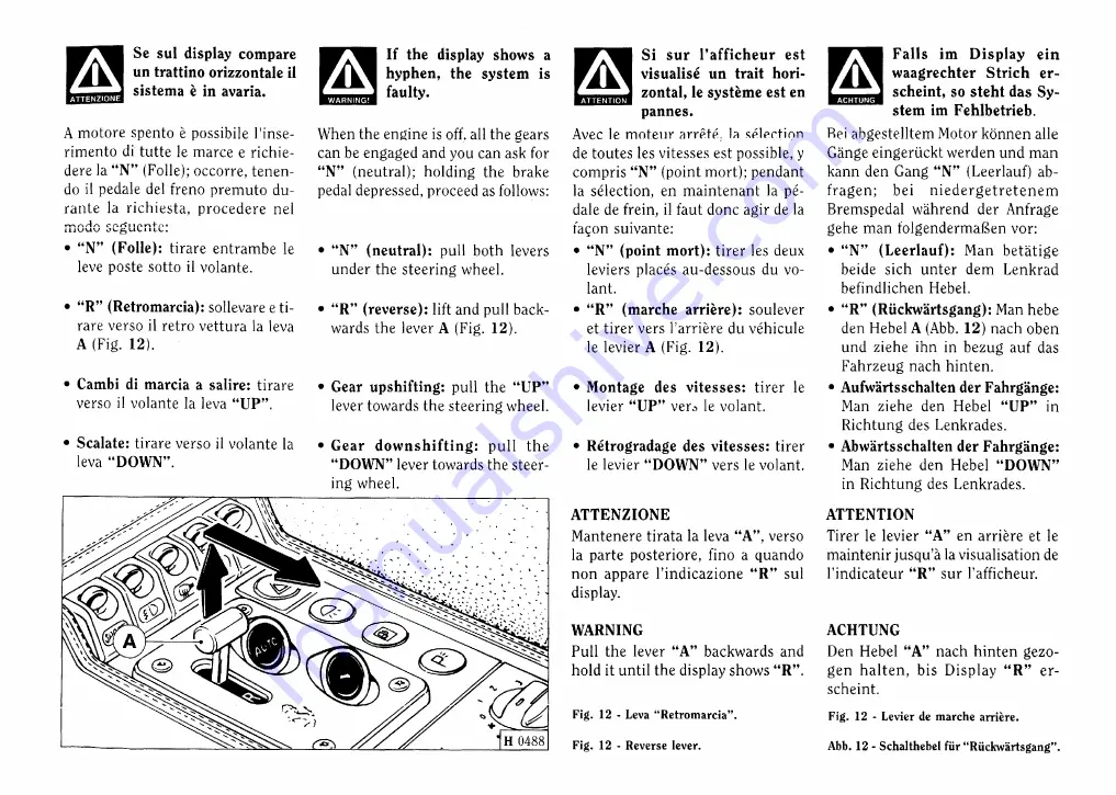 Ferrari 1999 355 F1 Owner'S Manual Download Page 127