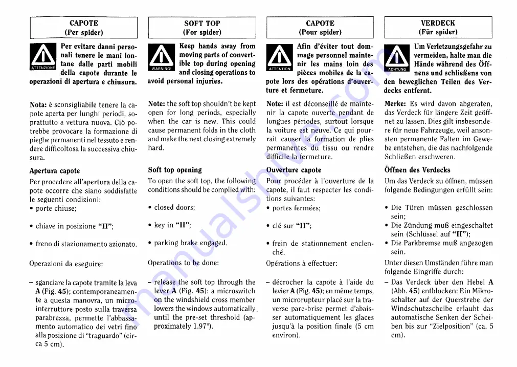 Ferrari 1999 355 F1 Owner'S Manual Download Page 173