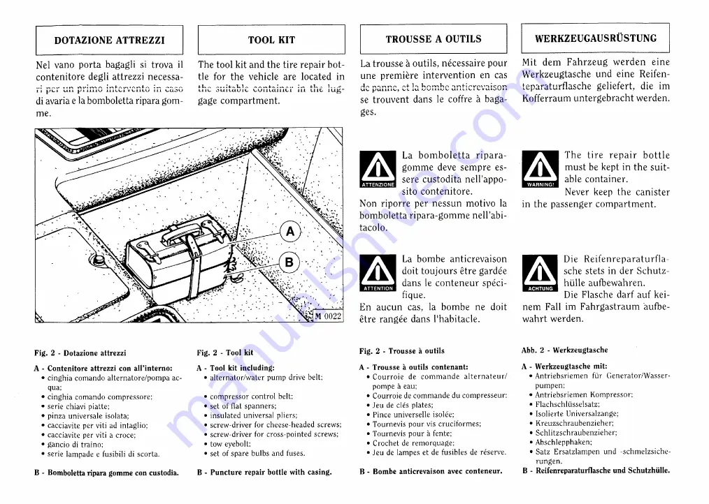 Ferrari 1999 355 F1 Owner'S Manual Download Page 213