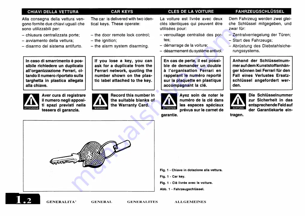 Ferrari 2001 550 barchetta pininfarina Owner'S Manual Download Page 8