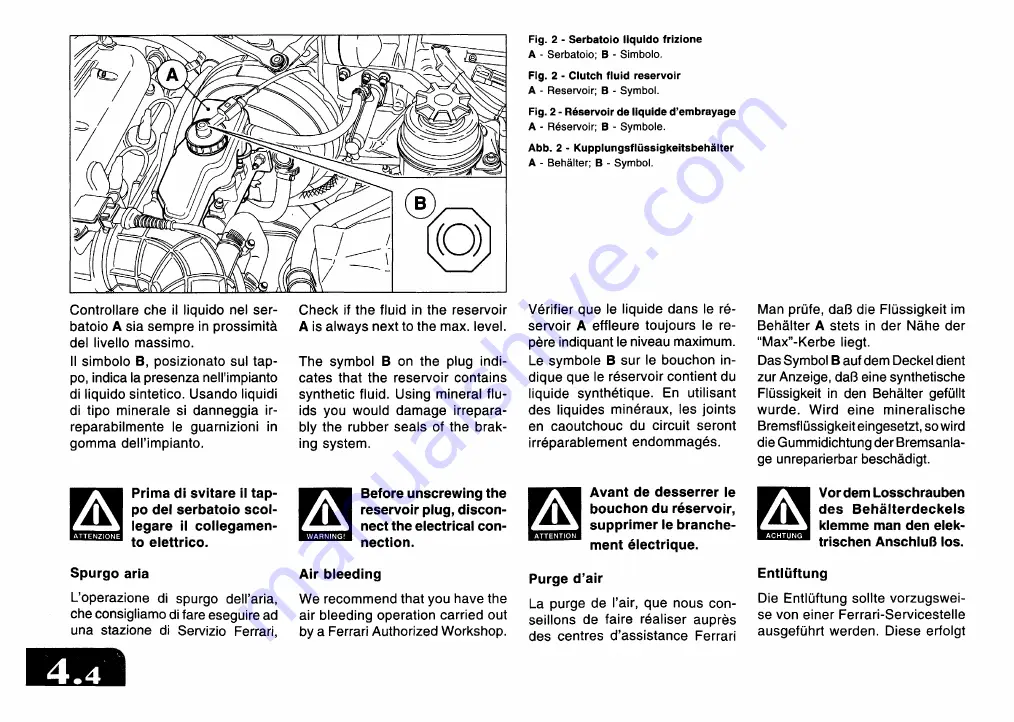 Ferrari 2001 550 barchetta pininfarina Owner'S Manual Download Page 123