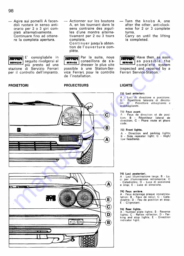 Ferrari 208 GTB Скачать руководство пользователя страница 97