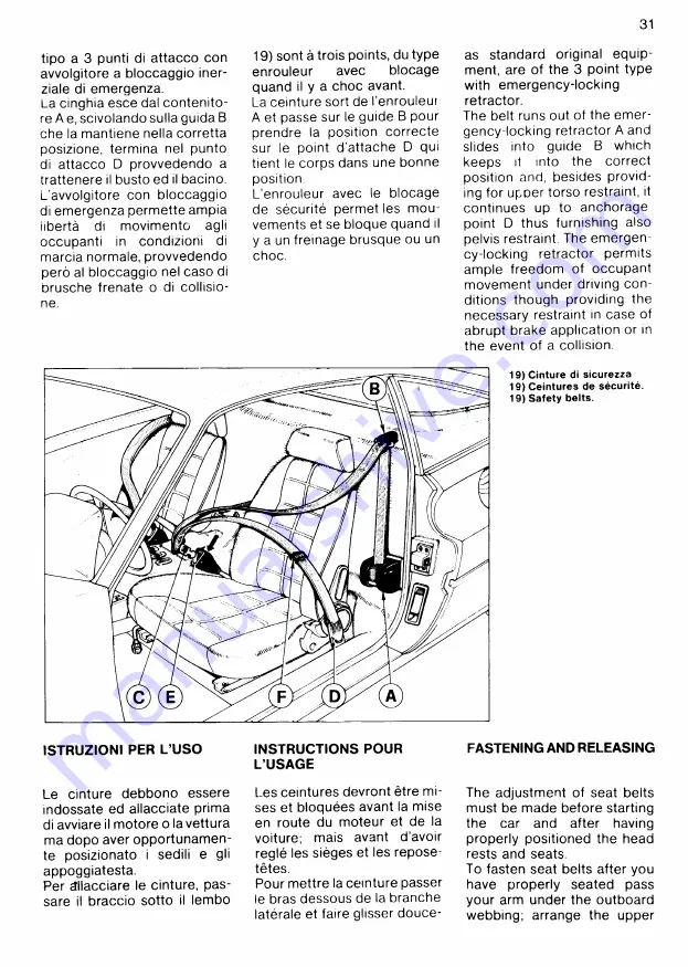 Ferrari 208 TURBO Скачать руководство пользователя страница 33