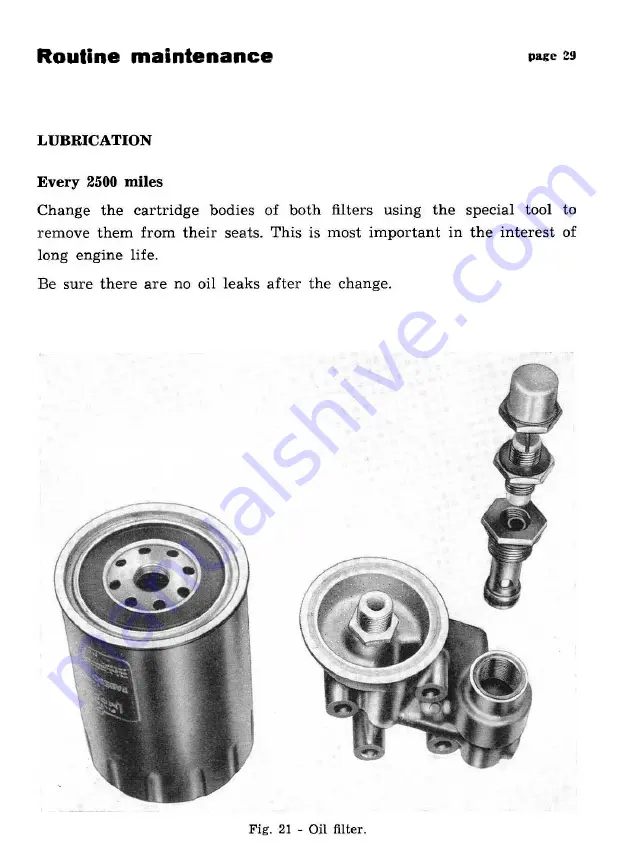 Ferrari 250 gt/e pininfarina coupe 2-2 Operating, Maintenance And Service Handbook Manual Download Page 32