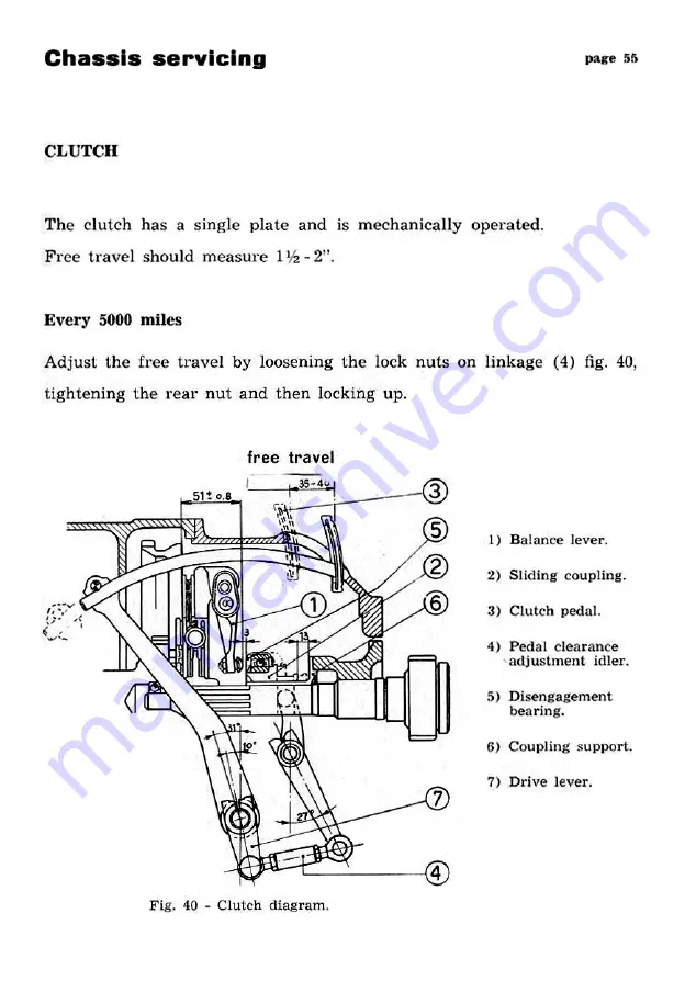 Ferrari 250 gt/e pininfarina coupe 2-2 Operating, Maintenance And Service Handbook Manual Download Page 58