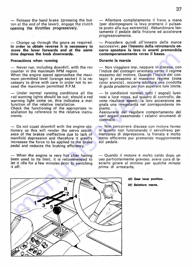 Ferrari 308 GTB 1977 Owner'S Manual Download Page 37