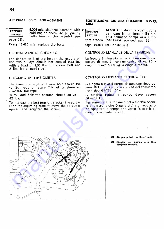 Ferrari 308 GTB 1977 Owner'S Manual Download Page 81