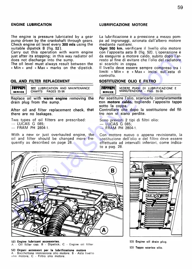 Ferrari 308 GTBi Скачать руководство пользователя страница 56