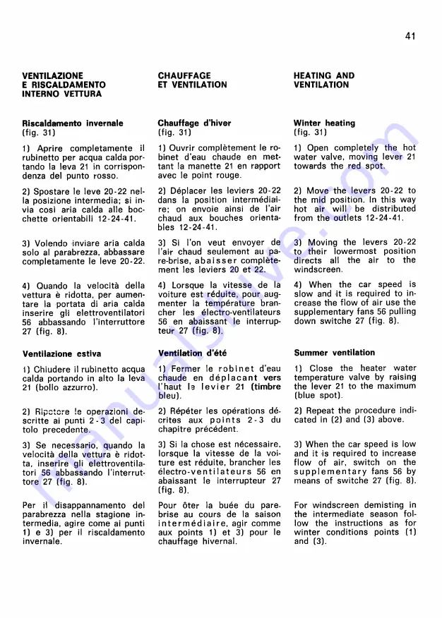 Ferrari Dino 208 gt4 Instruction Book Download Page 43